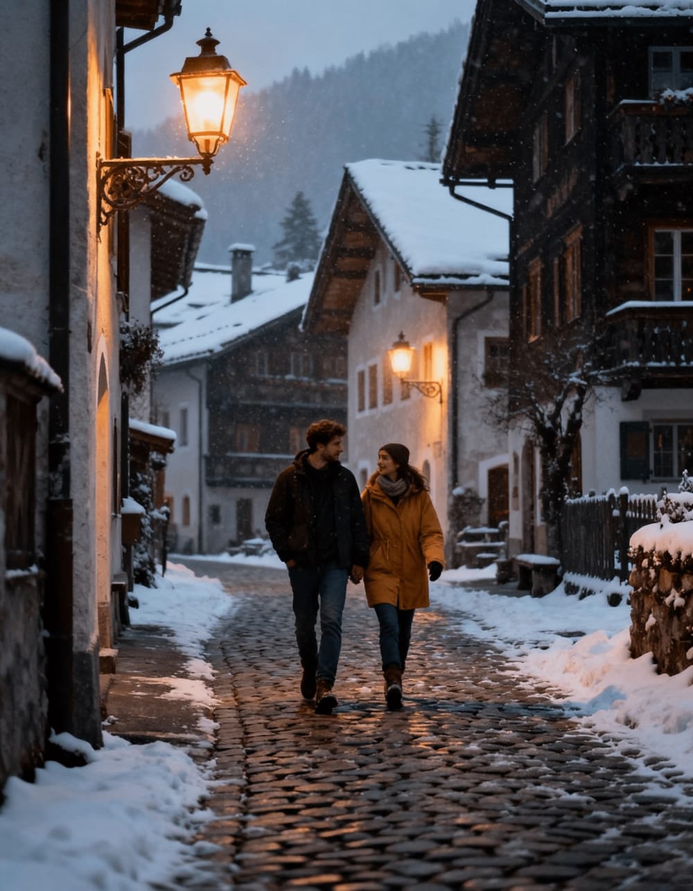 Due soci Touring che osservano il paesaggio durante il viaggio